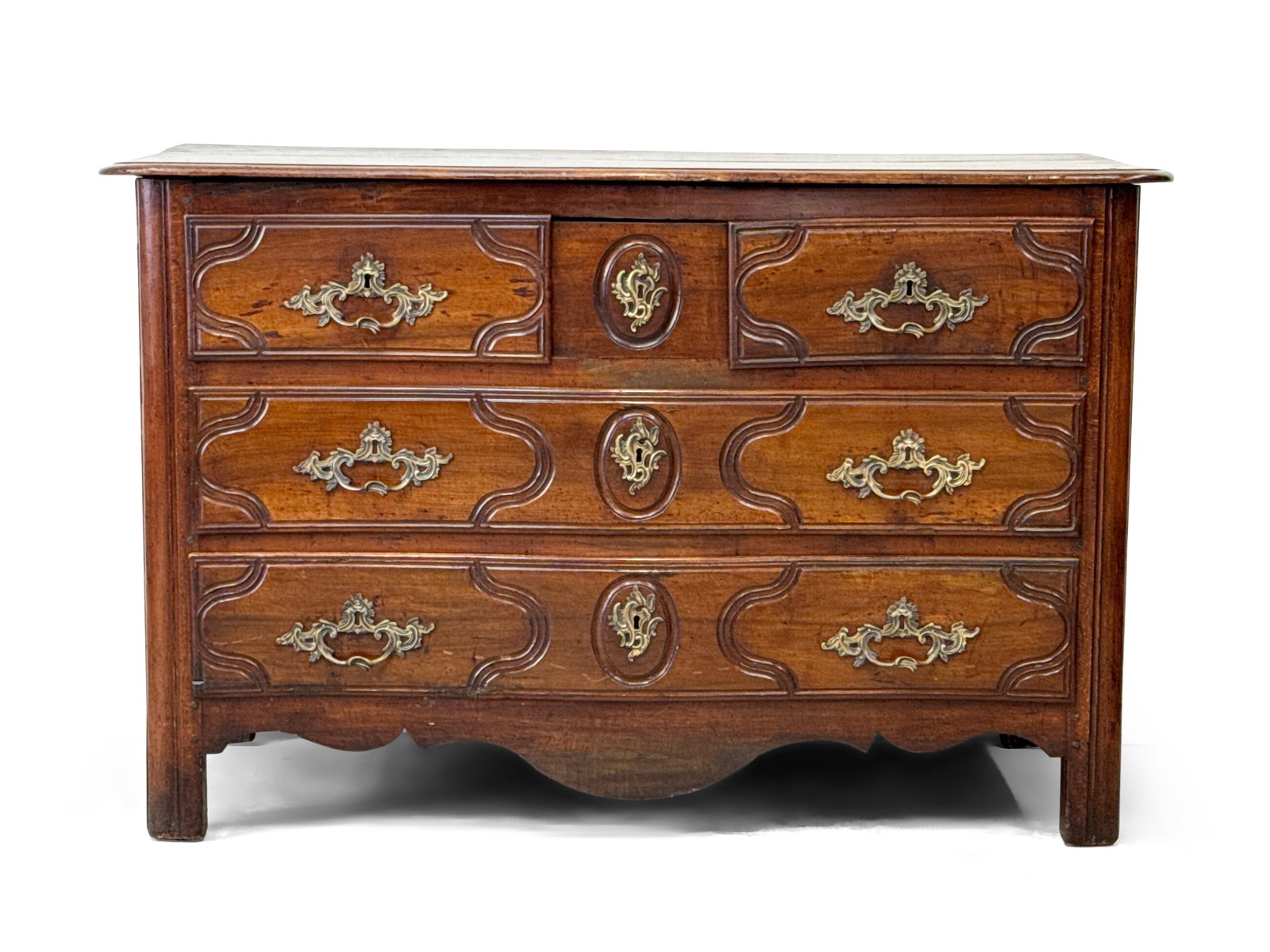 French Louis XV Walnut Commode (1 of 7)