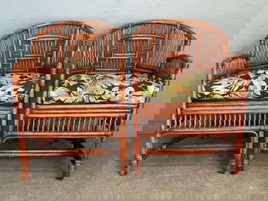 Pair of Brighton Pavilion-style Bamboo Chairs