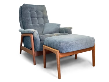 Attrib. Folke Ohlsson for Dux Lounge Chair and Ottoman