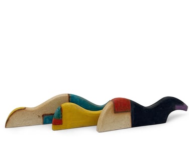 Three Elyse Saperstein Outsider Art Sculptures