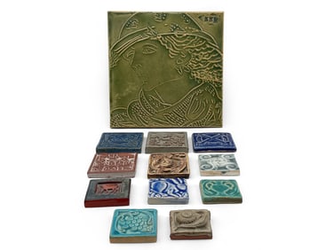 12 Art Pottery Tiles