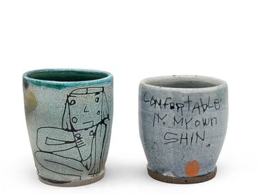 Two Karen Karnes Art Pottery Mugs
