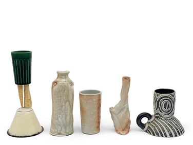 Five Studio Pottery Vessels