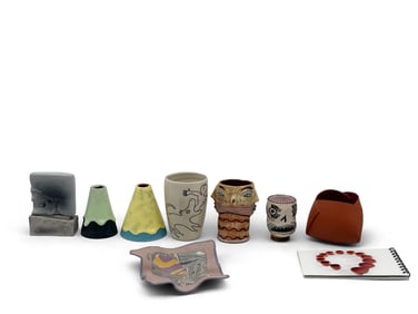 Eight Studio Pottery Vases and Vessels