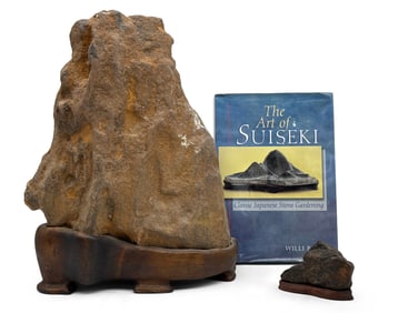 Japanese Suiseki Scholar's Rocks and Book