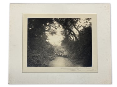 Leopold Hugo Bromide Print: Pastoral Scene