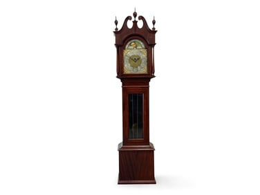 Chippendale-style Mahogany Tall Case Clock