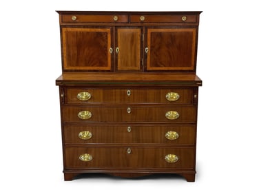 Federal Banded Mahogany Secretary Desk