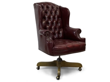 Burgundy Leather Executive Chair
