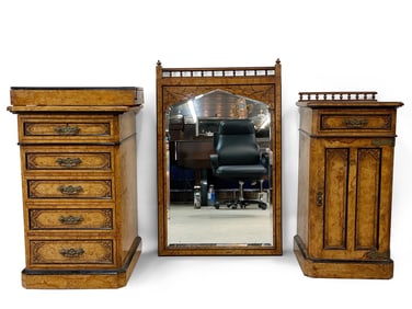 Victorian Burlwood Bedroom Suite