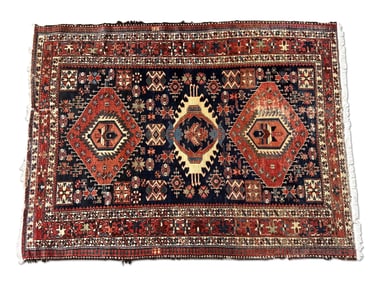 Caucasian Kazak Area Carpet, 6ft 9in x 4ft 8in