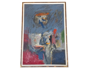 Signed Oil/Canvas: Figural Abstract