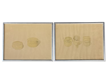 Two John Moore Still Life Watercolors