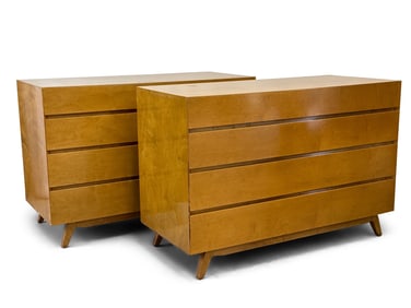 Pair of Edmond Spence-style Maple Chests