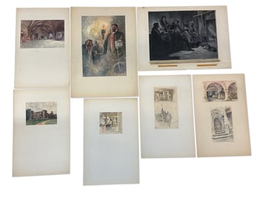 Seven Hermann Faber Watercolors and Illustrations