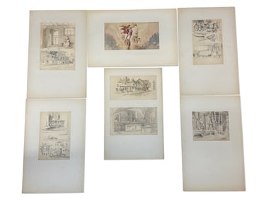 Seven Hermann Faber Watercolor Illustrations