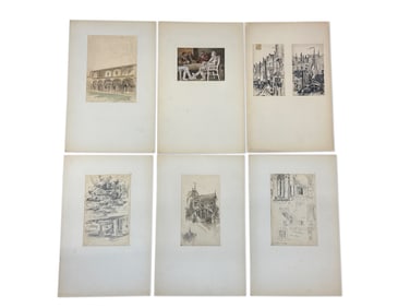 Six Hermann Faber Signed Illustrations