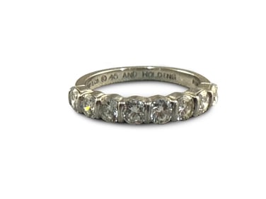 Tiffany & Co. Platinum Band Ring with Diamonds