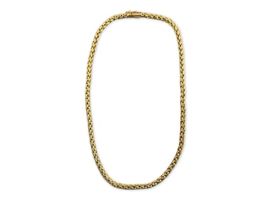 Tiffany & Co. 14K Wheat Woven Chain Necklace