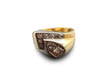 14K Yellow Gold Ring with Diamonds
