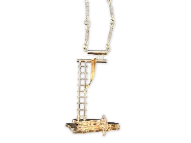 Artisan Silver and Gold Tone Metal Necklace