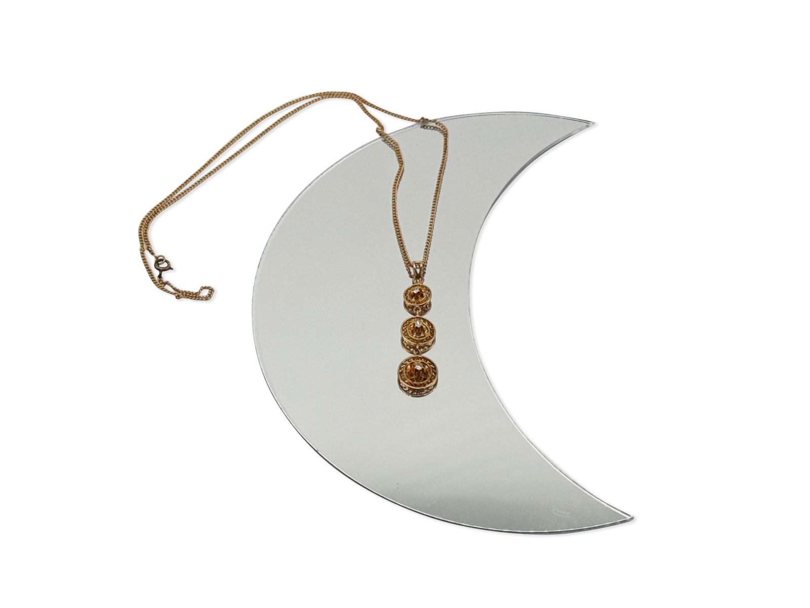 10K Yellow Gold Lavalier Pendant Necklace (1 of 5)