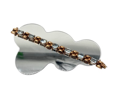 18K Yellow Gold Bracelet with Aquamarines