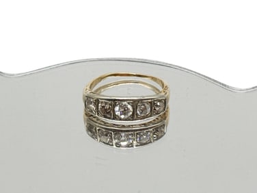14K Gold Half-Band Diamond Ring