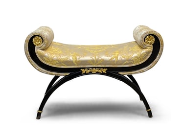 Trouvailles Neoclassical-style Window Bench