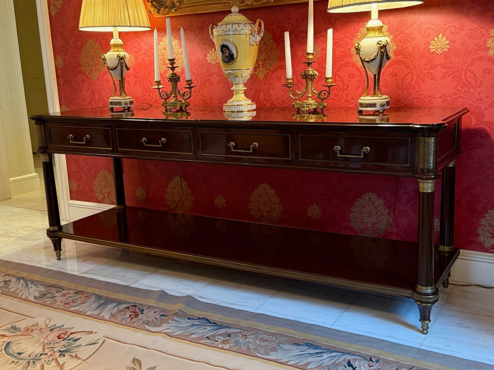 French Louis XVI Mahogany Console Server (1 of 7)
