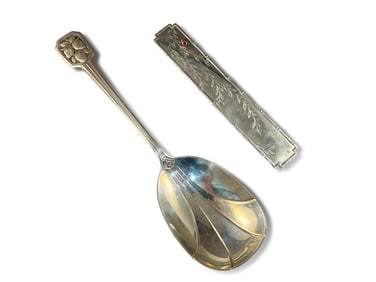 Tiffany & Co. Sterling Berry Spoon and Bookmark