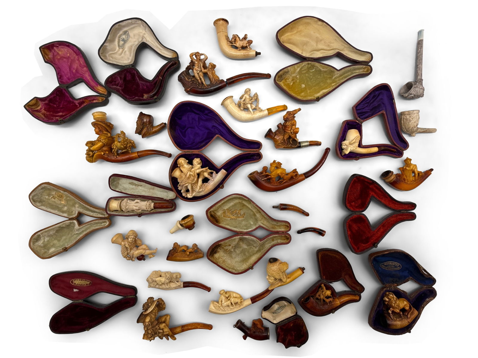 Collection of 22 Pipes, Many Meerschaum (1 of 6)