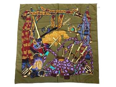 Hermès Paris Printed Silk Scarf