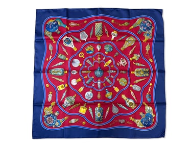 Hermès Silk Perfume Bottle Scarf