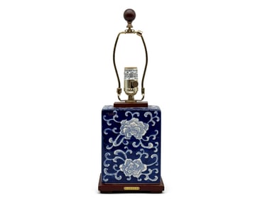 Ralph Lauren Blue & White Lotus Lamp