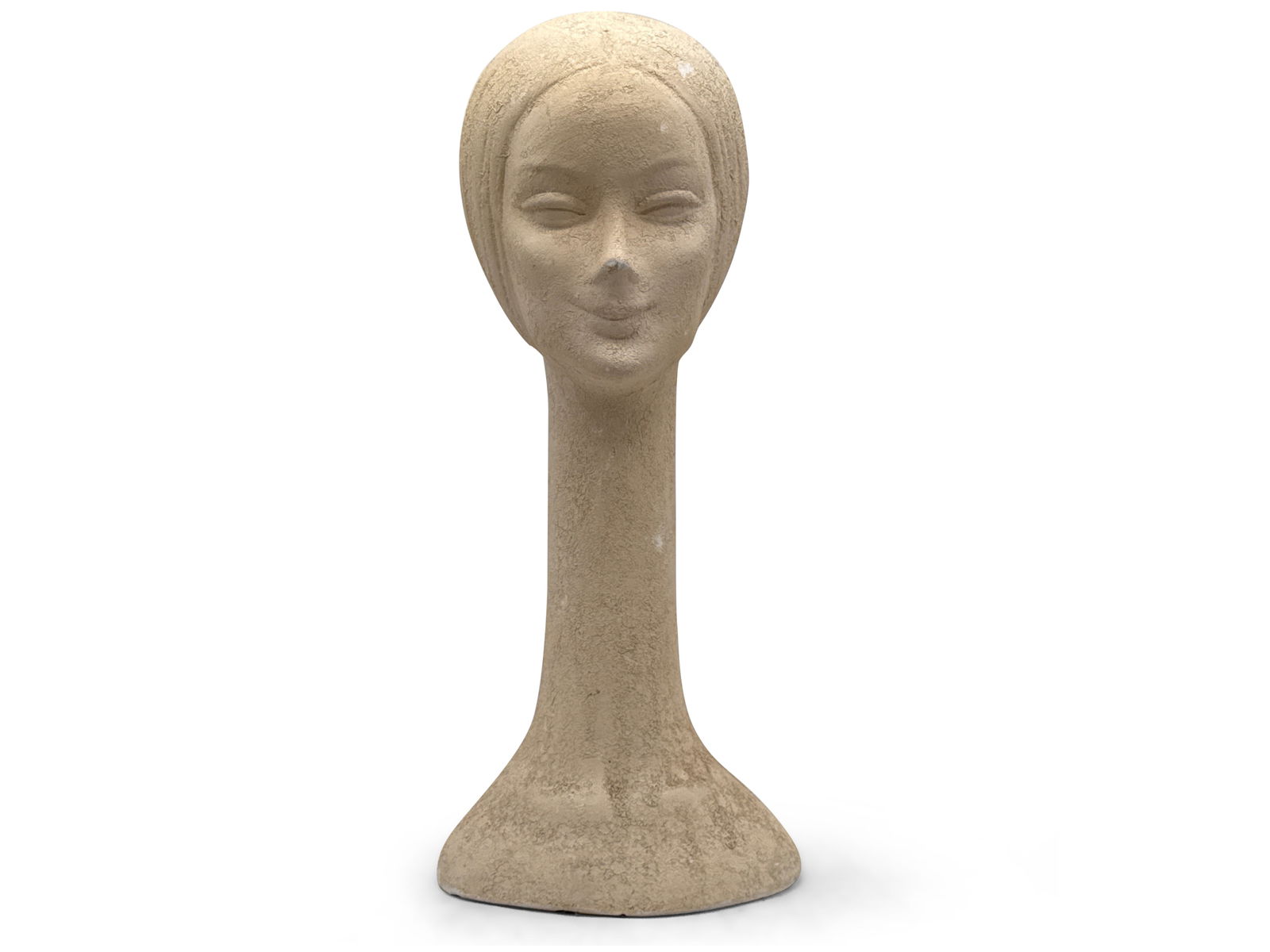 Aldo Bitossi-style Ceramic Refrattaria Bust: An Aldo Bitossi-style refrattaria ceramic bust. 20in tall x 8-1/2in wide. | You have additional shipping options, and are not required to use Live Shipping. Additional third-party shipper details; Phi