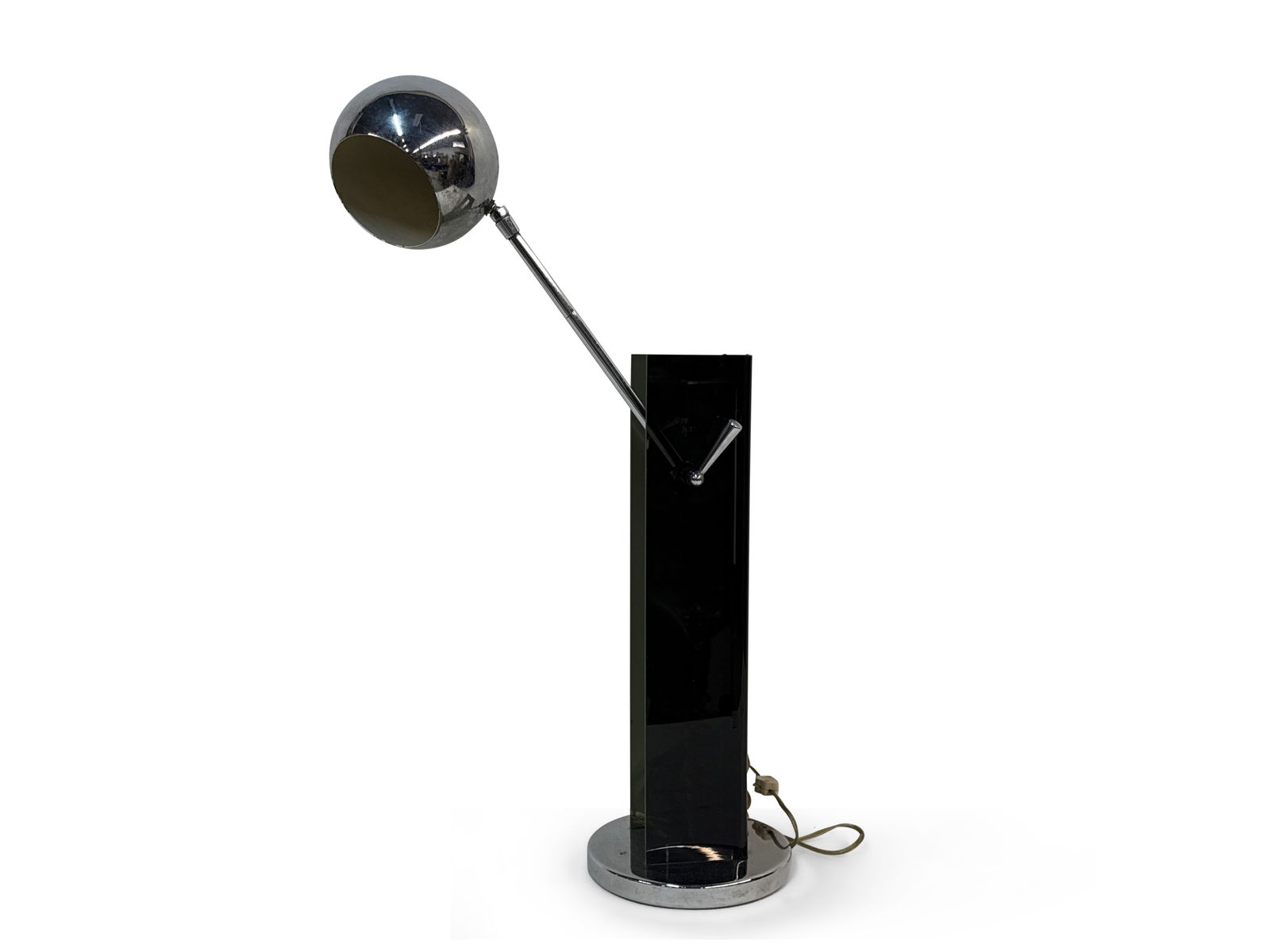Sonneman-style Chrome & Lucite Eyeball Lamp (1 of 5)