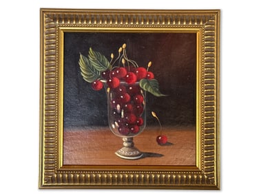 Miniature Oil/Board: Still Life with Cherries