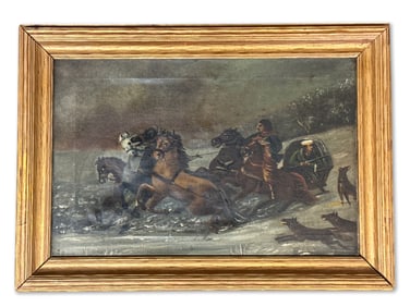 J. Wessel Oil/Canvas: Hunt Scene