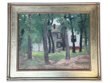 Carl B. Oil/Canvas: Impressionist Home