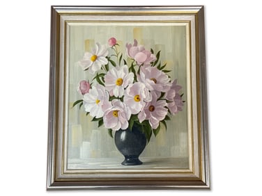 Elizabeth Rouviere Oil/Canvas: Pink Bouquet
