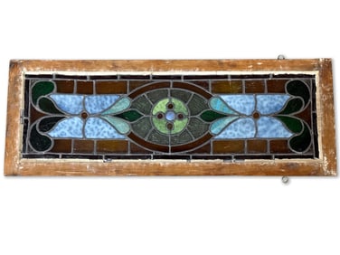 Stained Leaded Glass Transom Window
