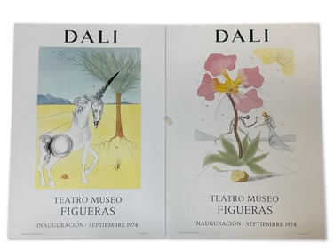 Two Salvatore Dali Teatro Museo Gallery Posters