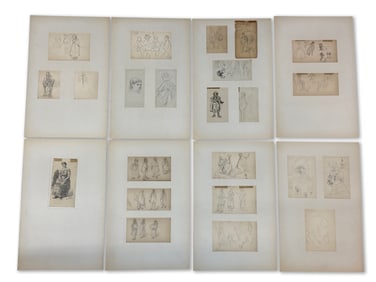 Eight Hermann Faber Pencil Sketches