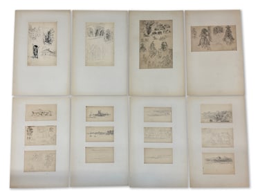 Eight Hermann Faber Ink/Pencil Illustrations