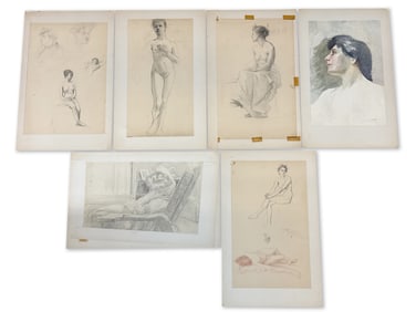Six Ludwig E. Faber Figural Illustrations