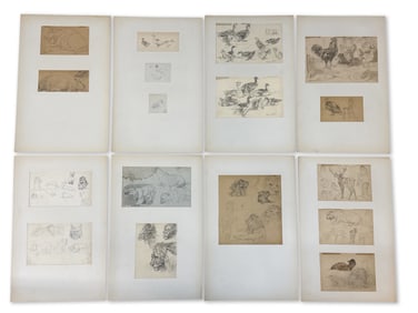 Eight Hermann Faber Pencil Illustrations