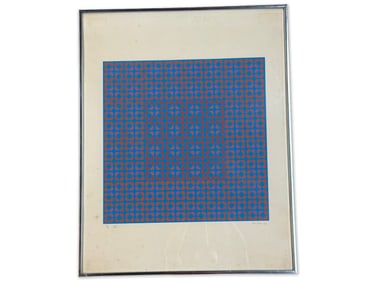 Sue Gollifer Lithograph: Op Art