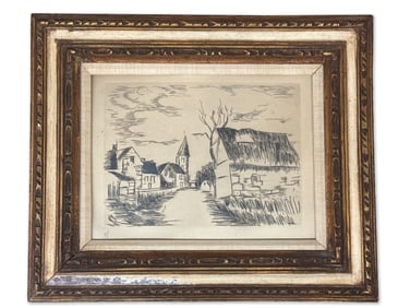 Maurice de Vlaminck Drypoint Etching: Abstract