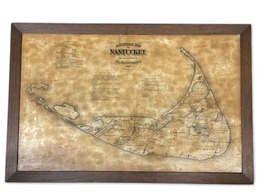 Framed Historical Map of Nantucket